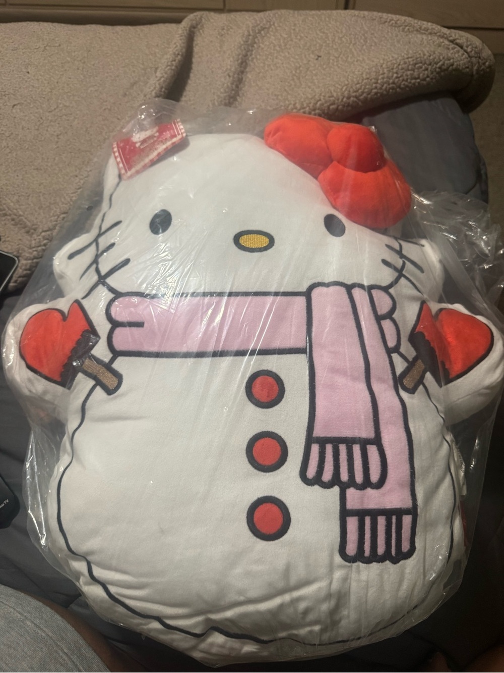 Sanrio Hello Kitty Snowman Pillow